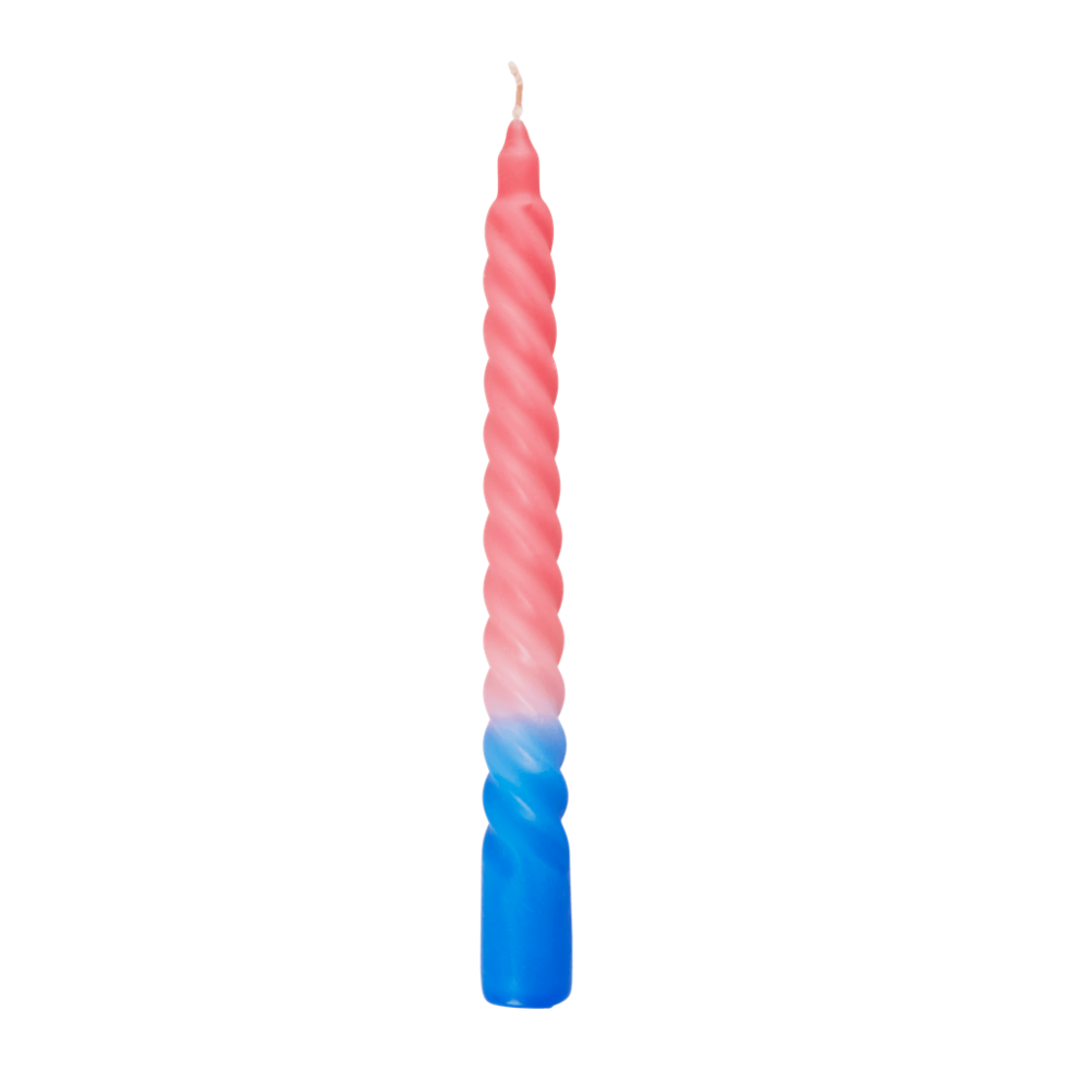 Blue & Pink Twisted Candle By Rice DK