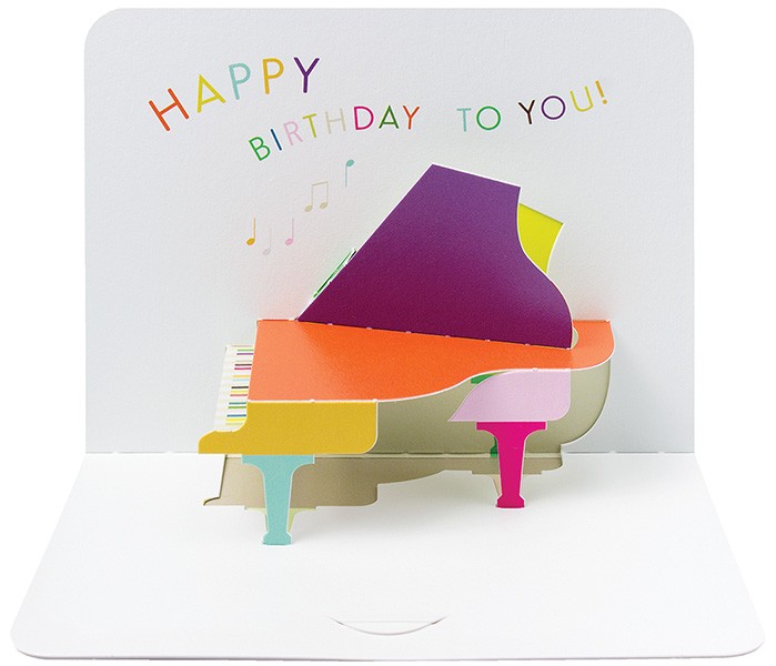 Piano 3D Birthday Card By FORM