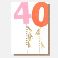 40th Birthday Girl Card By Caroline Gardner