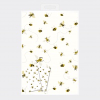 Bee Print Wrapping Paper & Tag Set By Caroline Gardner