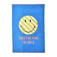 Smile Blue Print Cotton Tea Towel By Rice DK