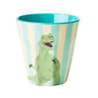 Dinosaur & Stripe Print Melamine Cup By Rice DK