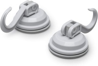 Medium Reusable Suction Hooks in Grey By CKS Zeal