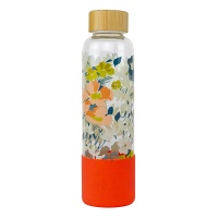 Floral Print Glass Water Bottle By Joules