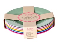 Set of 6 Melamine Side Plates Flower Me Happy Collection By Rice DK
