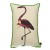 Flamingo embroidered linen cushion by Ginger
