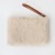 Faux Fur Clutch Bag in Natural By Caroline Gardner
