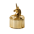 Gold Unicorn Porcelain Trinket Box by Rice DK