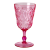 Pink Swirl Embossed Acrylic Wine Glass Rice DK