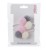 Mini 3 Pompom Hair Bobbles in Cream, Pink, Grey by PomPom Galore