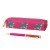 Pen & Pink Pencil Case With Dog Print Set By Joules
