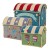 Set of 3 Colourful Circus Raffia Toy Storage Baskets Rice DK