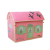 Set of 3 Colourful Animal Theme Raffia Toy Storage Baskets Rice DK