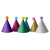 Set of 6 Glitter Party Hats with Pom Pom By Rice DK