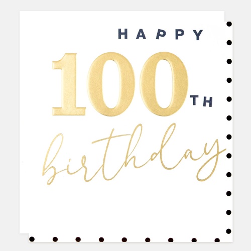100th Birthday Card By Caroline Gardner