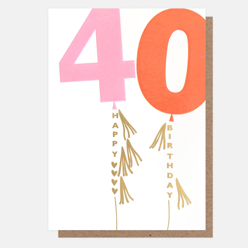 40th Birthday Girl Card By Caroline Gardner
