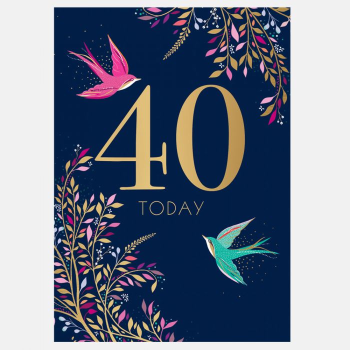 40th Birthday Card By Sara Miller London Vibrant Home