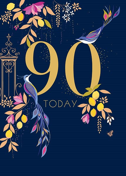 90th Birthday Card By Sara Miller London - Vibrant Home