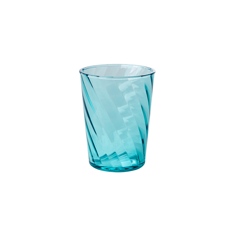 Mint Blue Twisted Swirl Acrylic Tumbler Rice DK