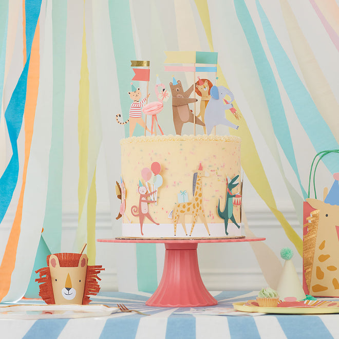 Animal Parade Cake Wrap & Toppers By Meri Meri
