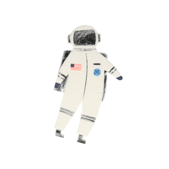 Astronaut Shaped Paper Napkins Set of 16 By Meri Meri