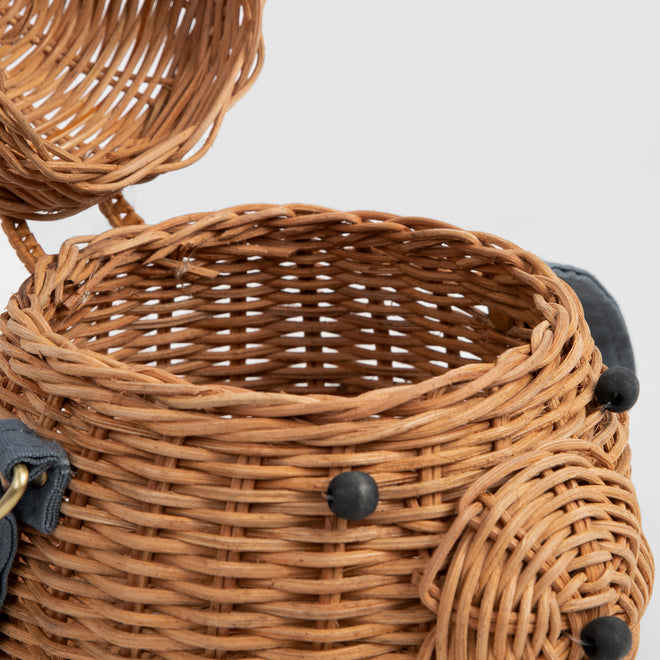 Bear Rattan Basket by Meri Meri