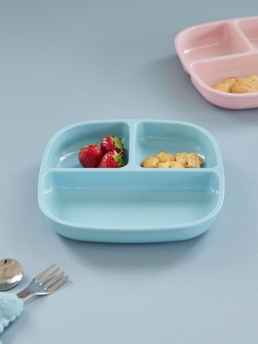 Blue Print Kids 3 Room Melamine Plate Rice DK