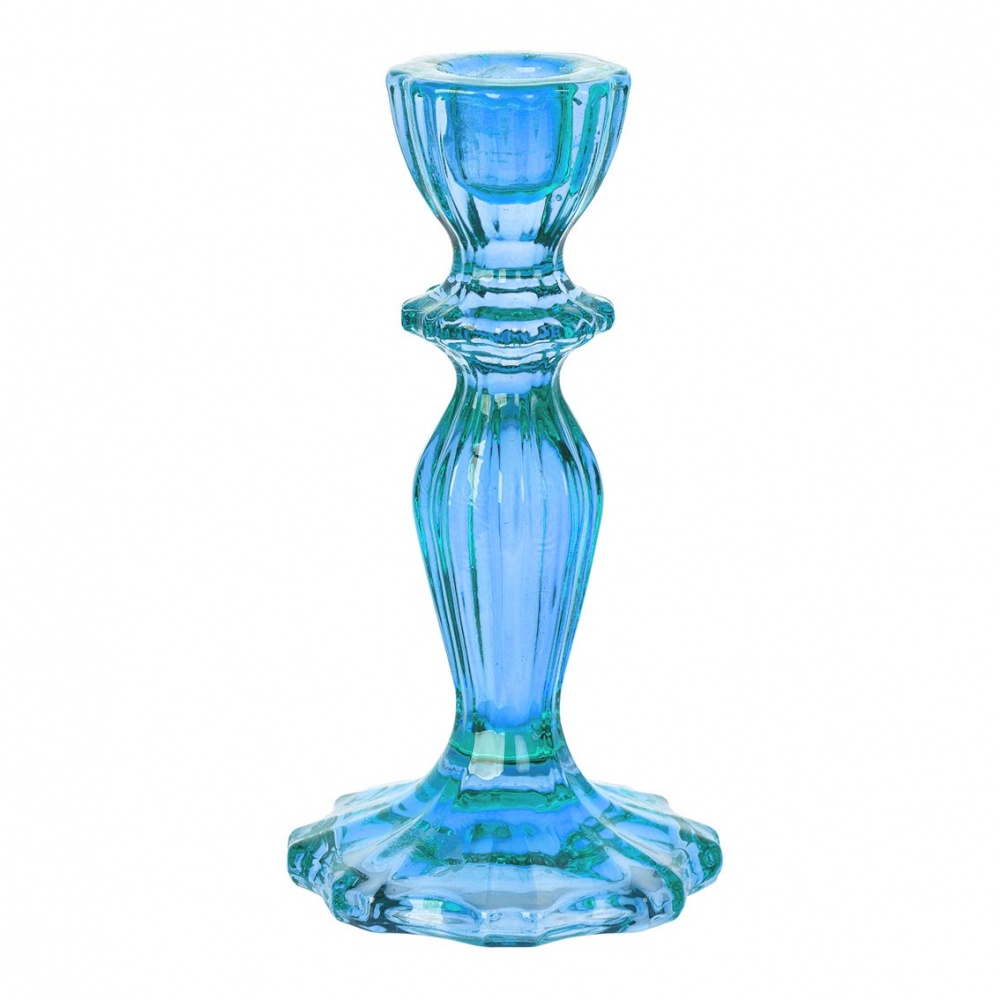 Blue Glass Candle Holder by Talking Tables