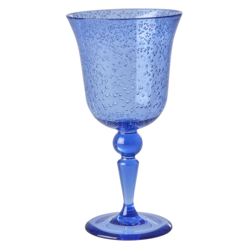 Blue Bubble Design Acrylic Wine Glass By Rice