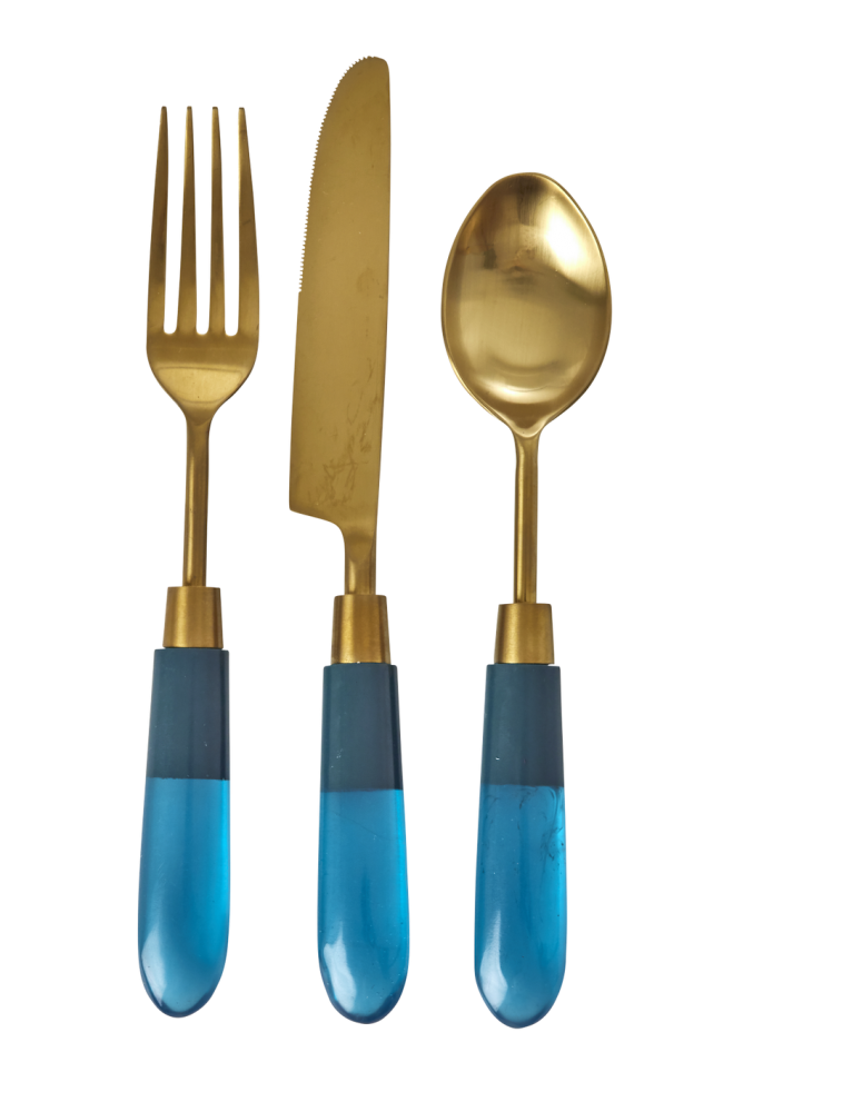 Blue Spoon Brass Look Resin Handle By Rice