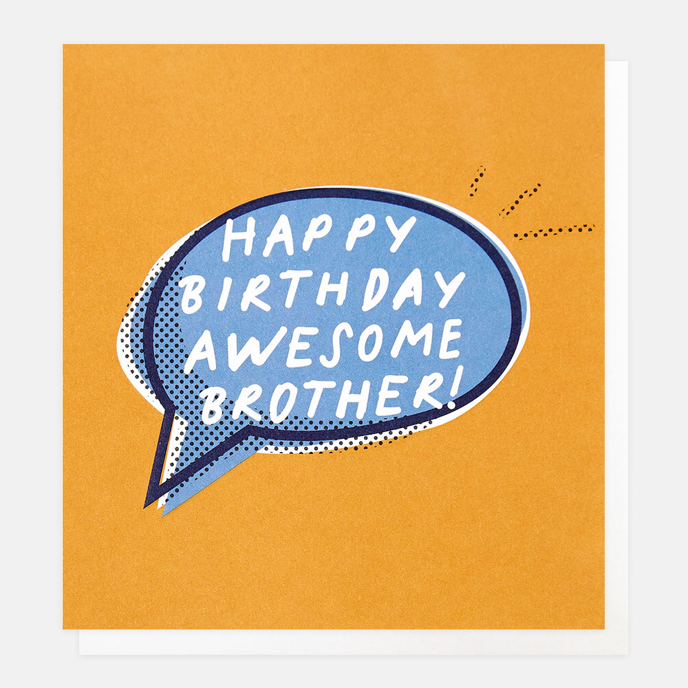 Happy Birthday Awesome Brother Card By Caroline Gardner