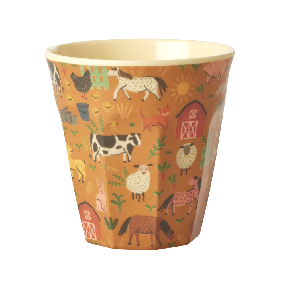 Brown Farm Print Melamine Cup By Rice DK