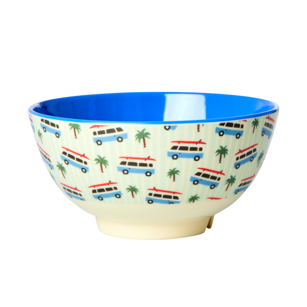 Camper Van Print Melamine Bowl Rice DK