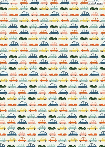 Colourful Car Print Wrapping Paper