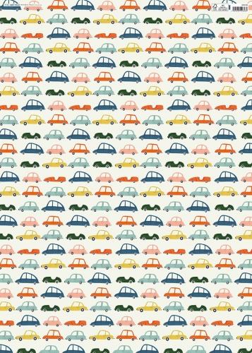 Colourful Car Print Wrapping Paper