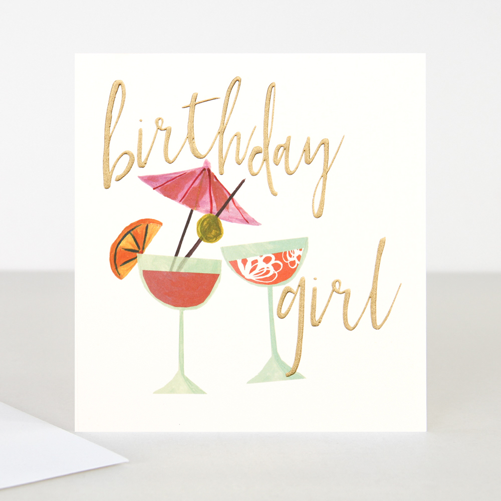 birthday girl cocktail card by caroline gardner vibrant home