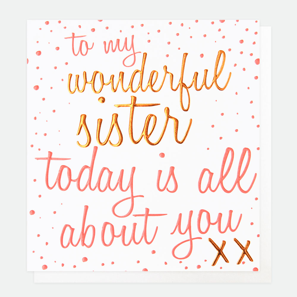 Sister Birthday Card By Caroline Gardner