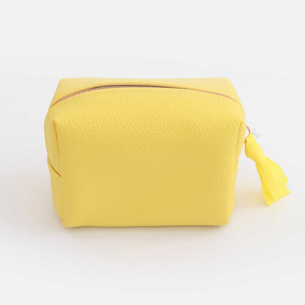 Yellow Mini Cube Cosmetic Bag Caroline Gardner