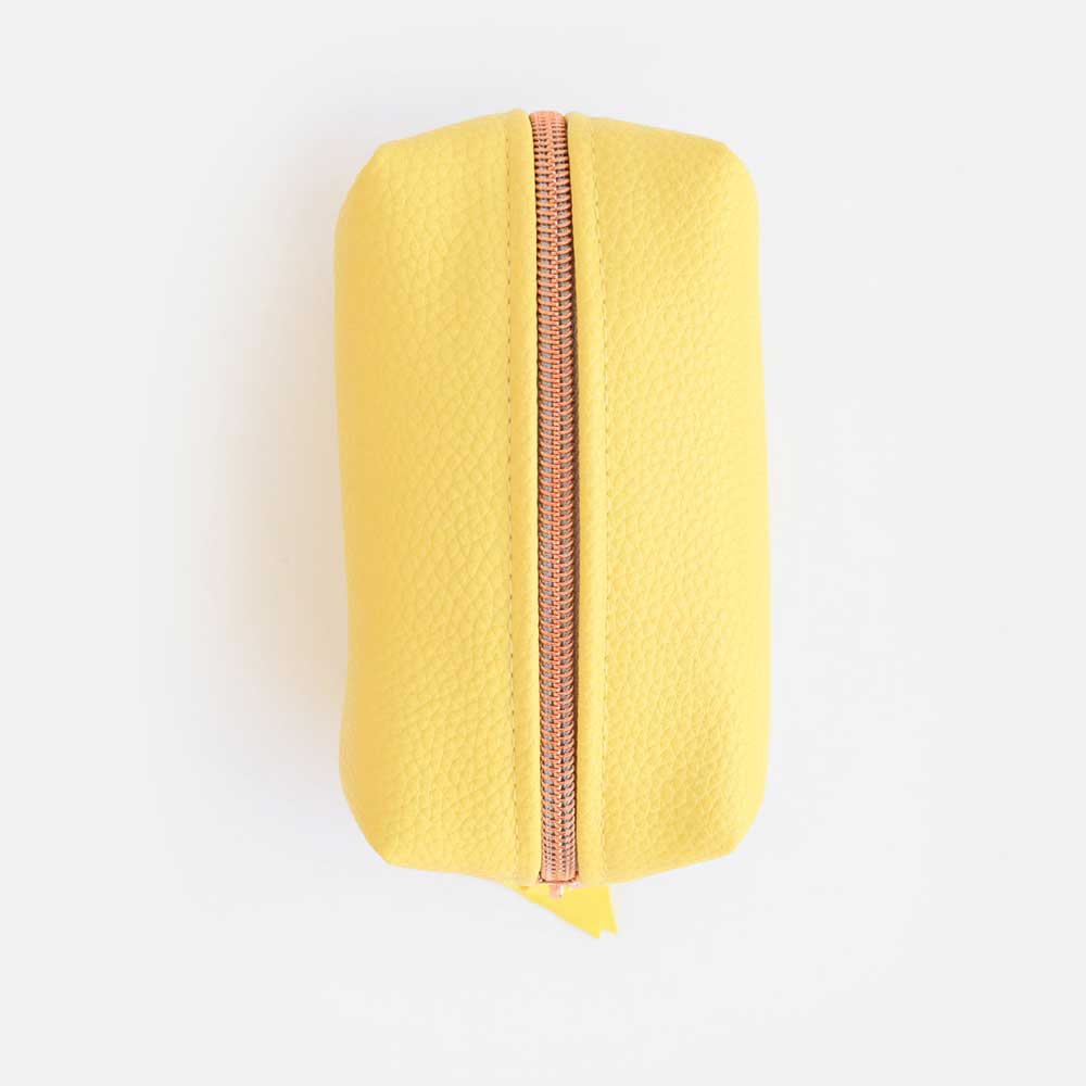 Yellow Mini Cube Cosmetic Bag Caroline Gardner