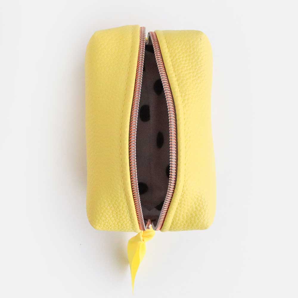 Yellow Mini Cube Cosmetic Bag Caroline Gardner