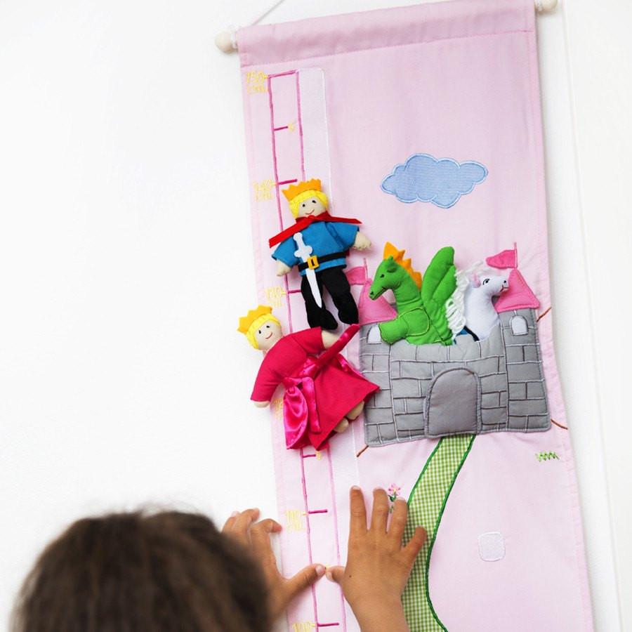 Children Height Chart Pink Castle Theme Oskar & Ellen