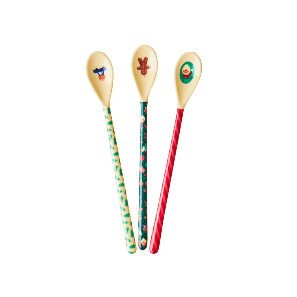 Christmas Print Melamine Latte Spoons Rice DK