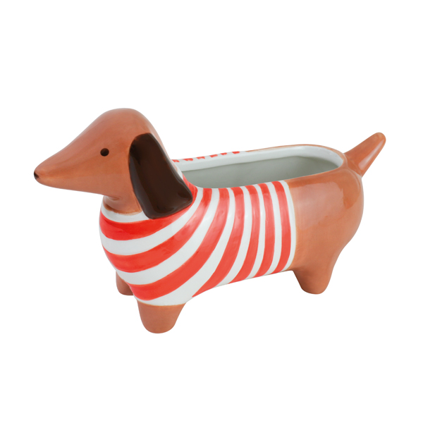 Dachshund Dog Ceramic Plant Pot By Joules