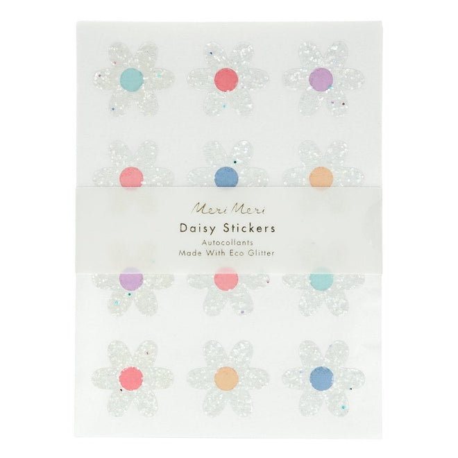 Daisy Glitter Stickers By Meri Meri