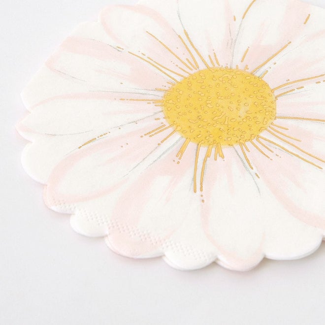 Daisy Shape Paper Napkins By Meri Meri