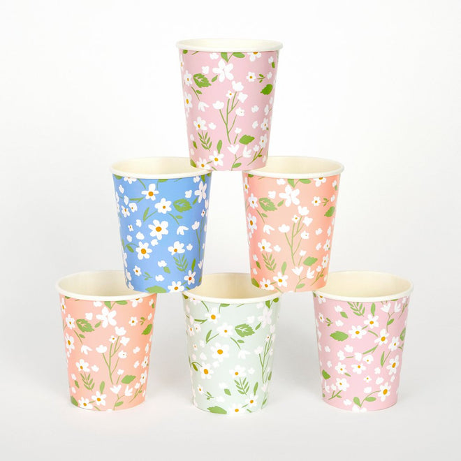 Ditsy Floral Print Paper Cups Set of 12 Meri Meri