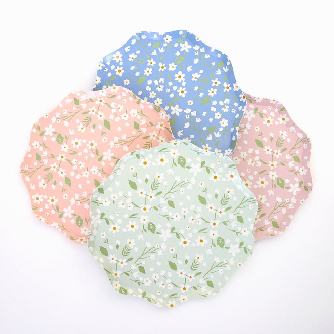 Ditsy Floral Print Paper Small Plates Set of 12 Meri Meri