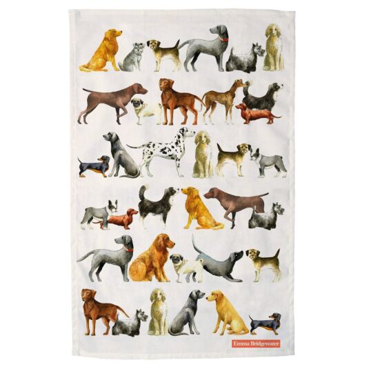 towel with dog print