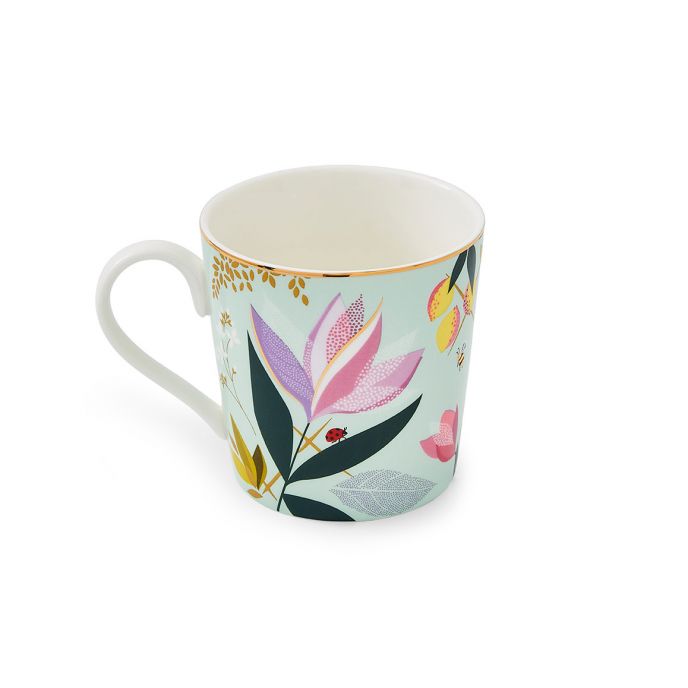 Duck Egg Blue Orchard Print Mug Sara Miller London