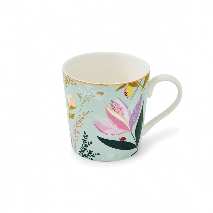 Duck Egg Blue Orchard Print Mug Sara Miller London